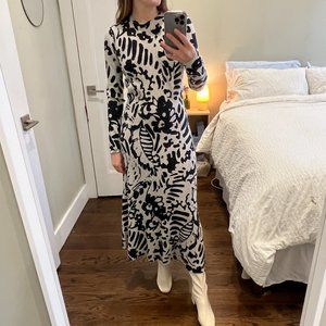 Odette Printed Knit Midi Dress